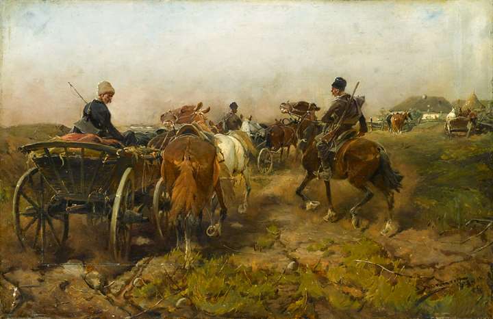 Cossacks Returning Home on Horseback